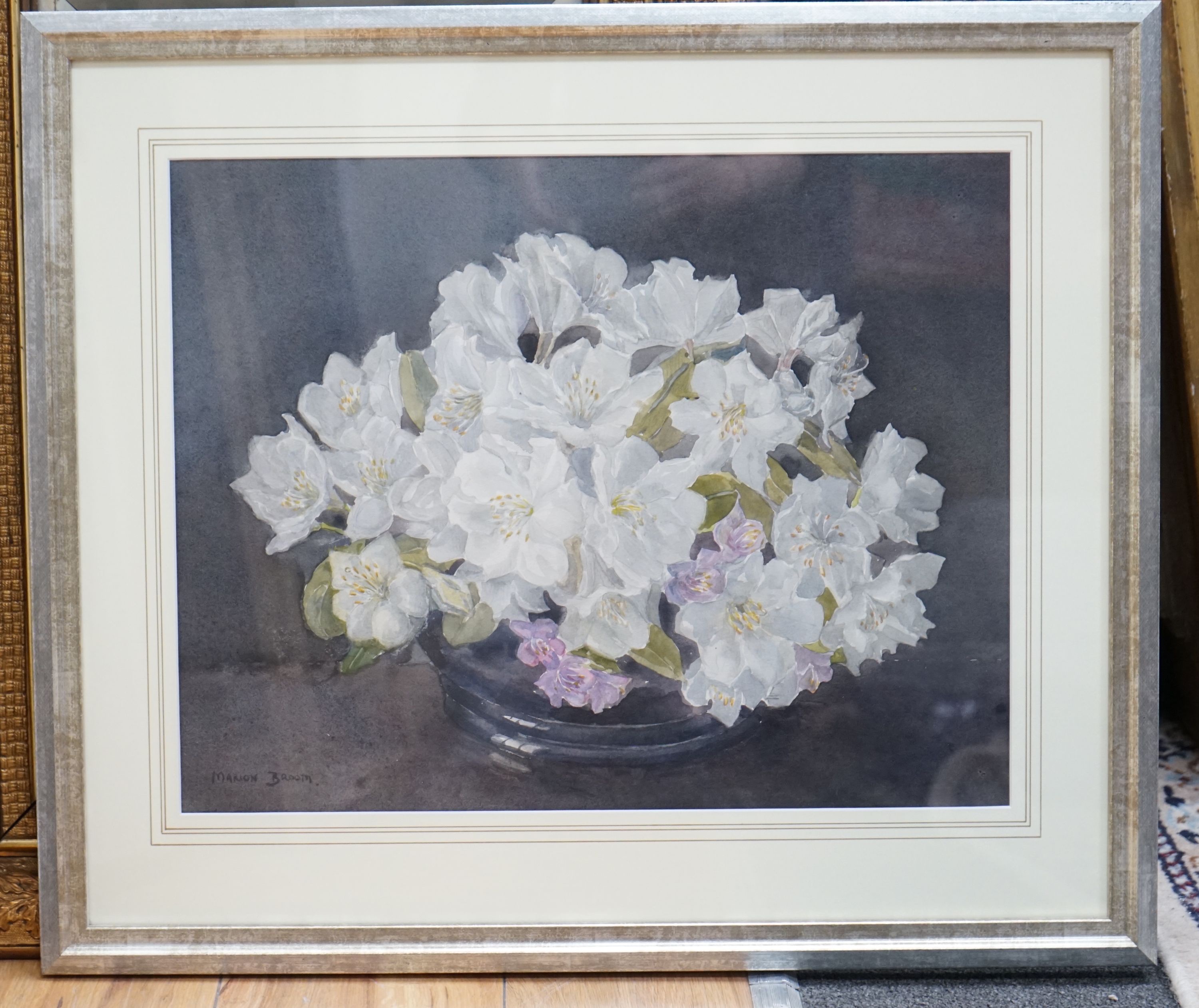 Marion Broom (1878-1962), watercolour, Still life of flowers in a vase, signed, 36 x 46cm